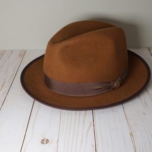 Goorin Brothers Fedora Size L brown heritage made in usa classic snap brim